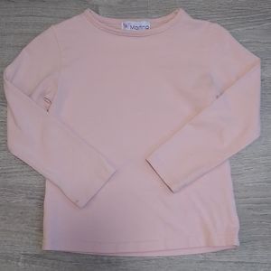 Martino solid pink color layering tee shirt toddler girl size 4 top long sleeve